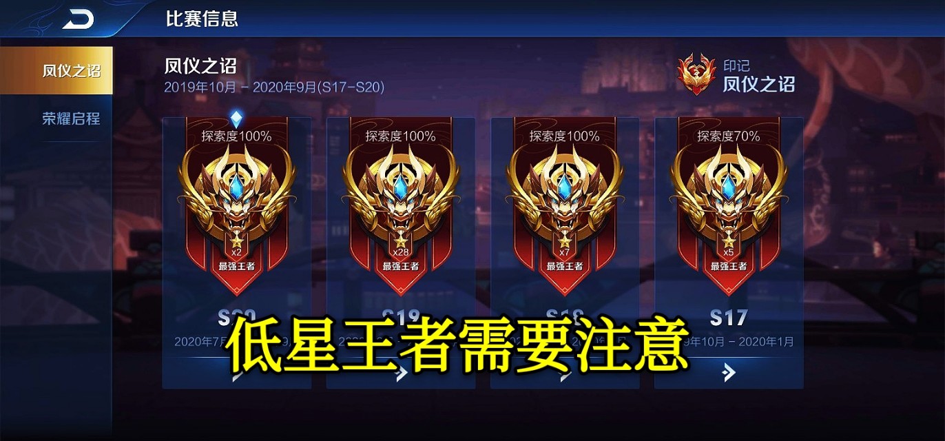 S21赛季更新仅剩不到24小时，排位难度增加，低星王者需注意
