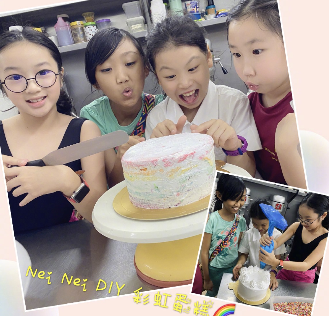 NeiNei姐弟放寒假，吳尊曬孩子作品，林麗吟母女同框似閨蜜