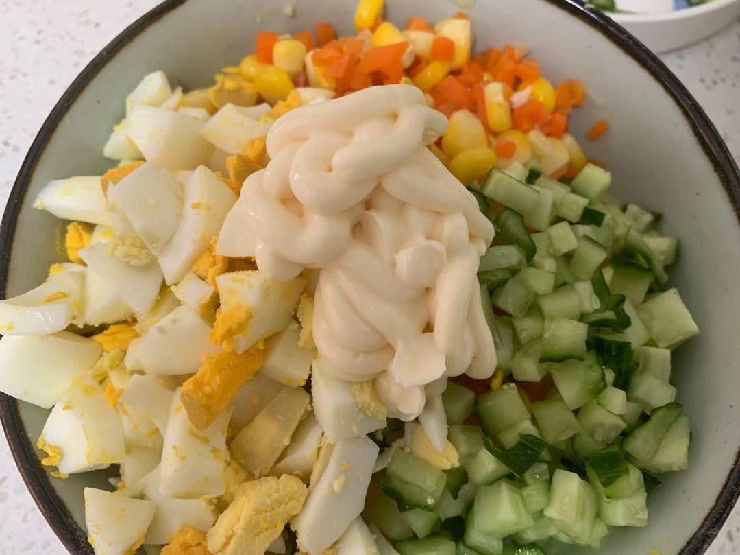 這幾樣蔬菜加雞蛋，焯水拌一拌，沒想到這麼好吃，低脂低卡又營養