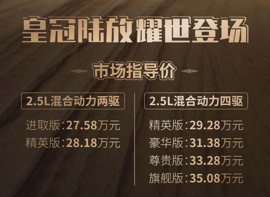 王者归来？一汽丰田旗舰SUV皇冠陆放正式上市 27.58万起售