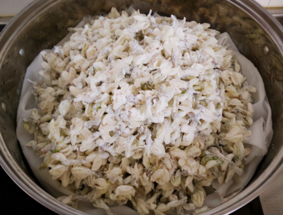 圖片[4]-槐花麥飯的做法步驟圖 4月應季美食-起舞食譜網