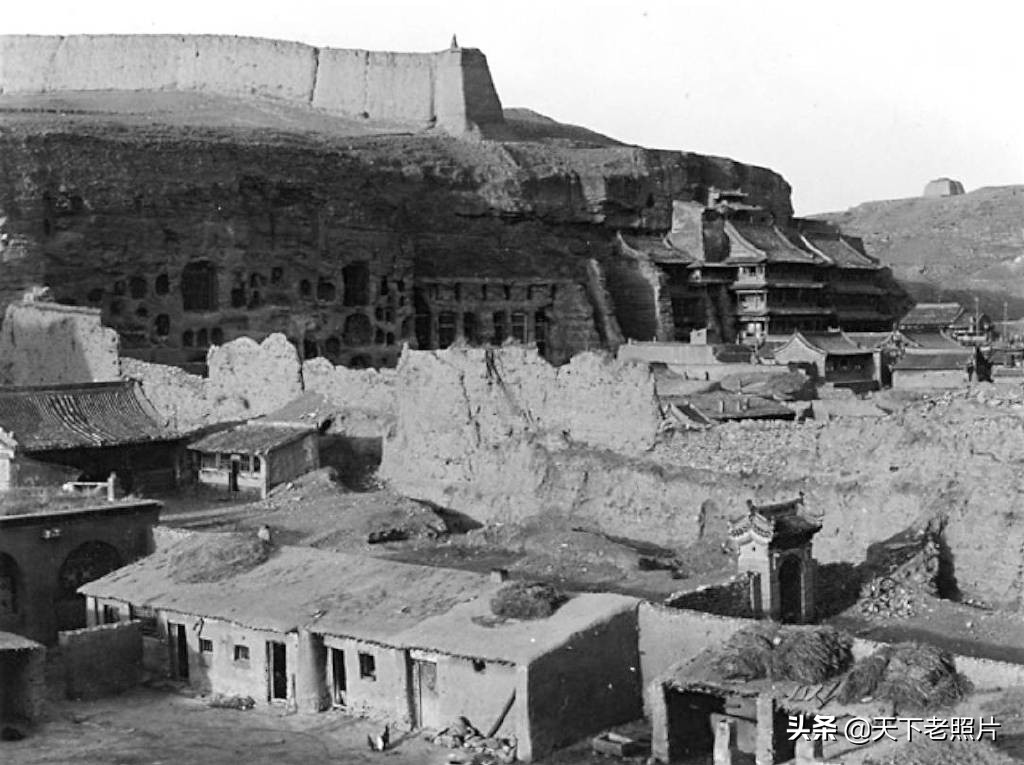 1933年的大同云冈石窟老照片 战火损毁前的珍贵影像