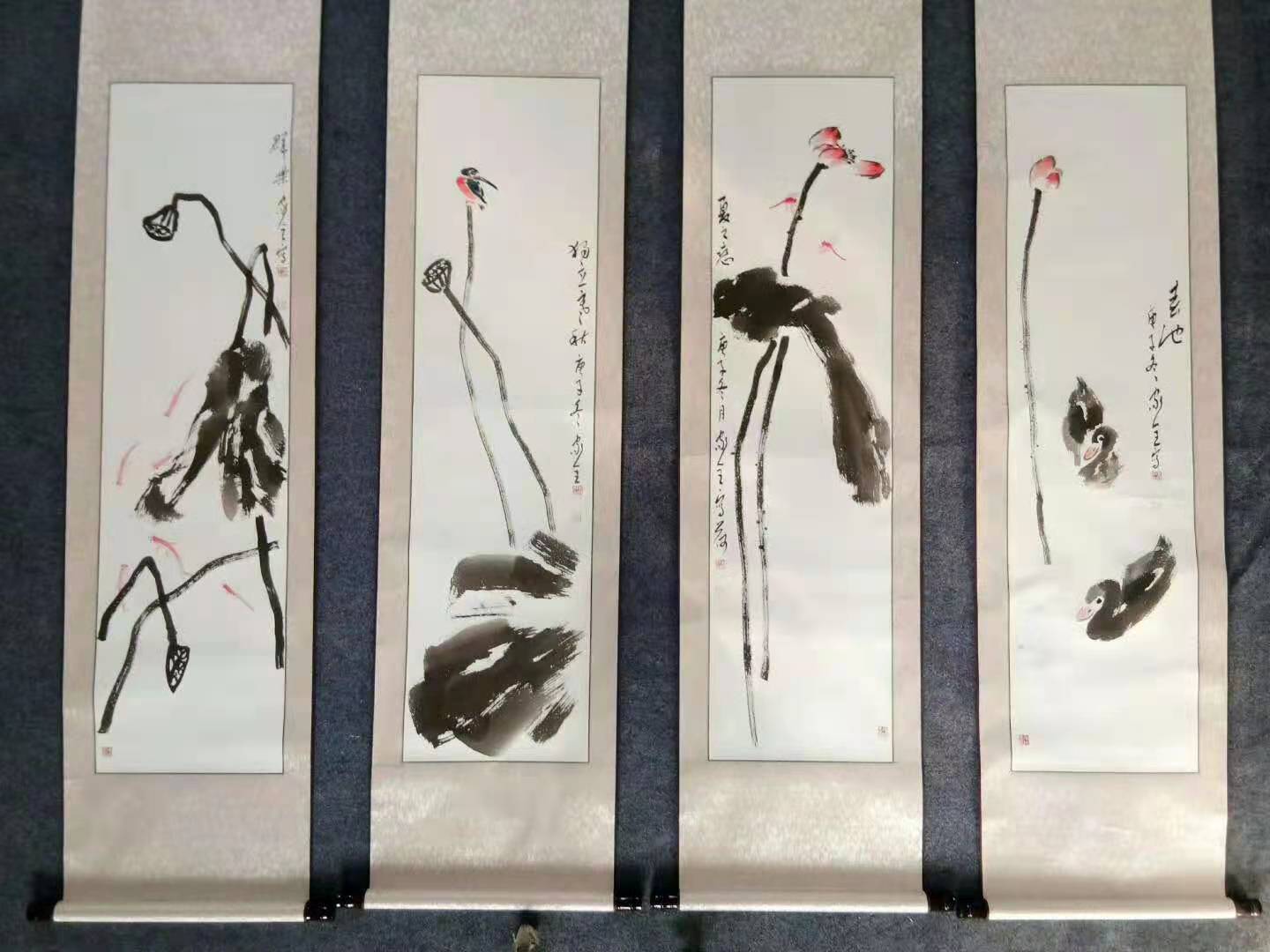 杨家全老师四条屏作品欣赏