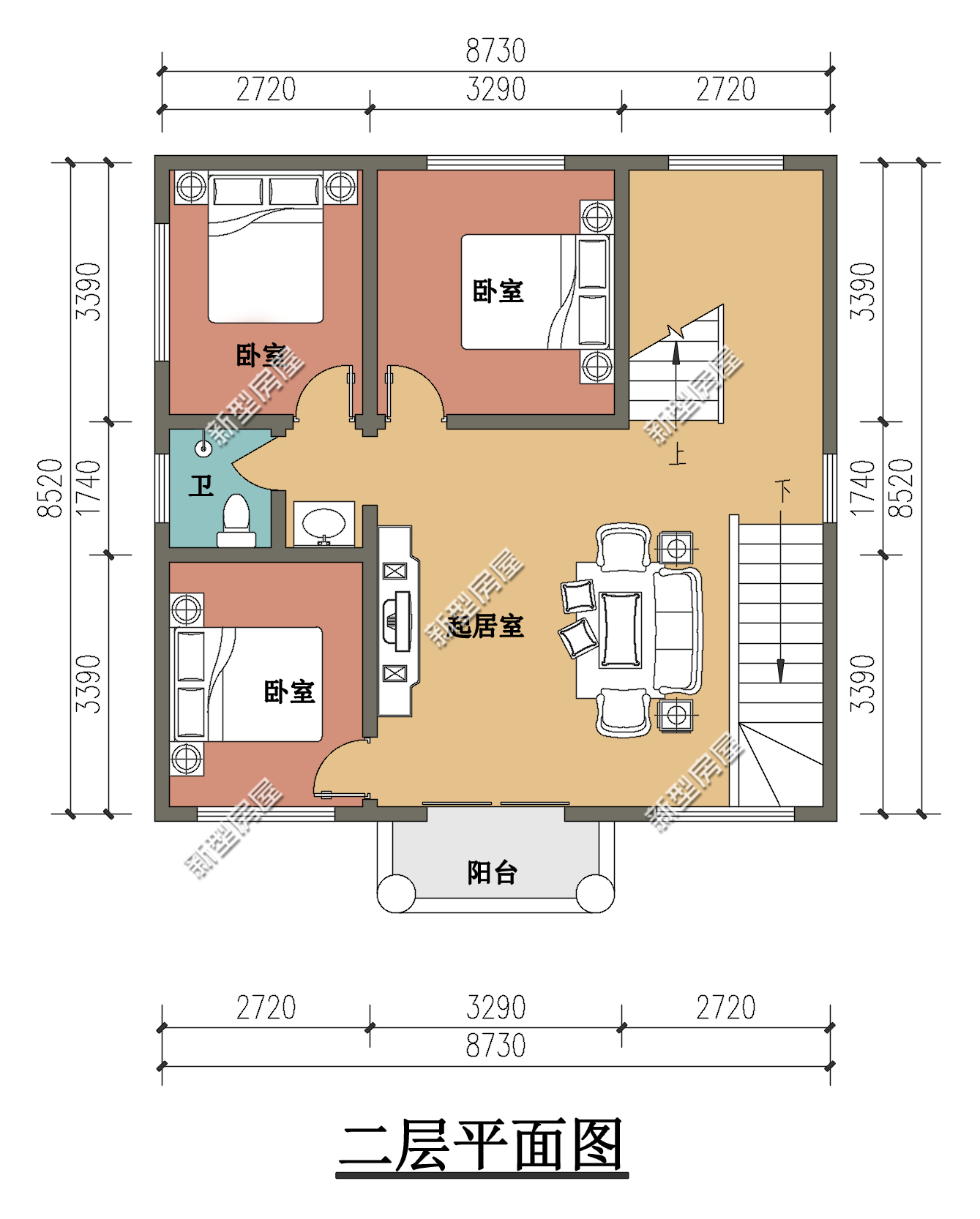 小户型也能建好房！占地不足百平预算20来万，图纸快快收藏好