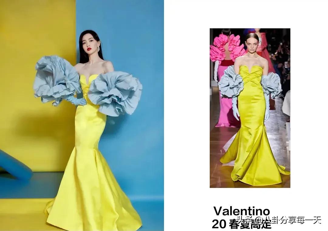 礼服差距：热巴穿五年前旧款？杨幂穿十年前旧