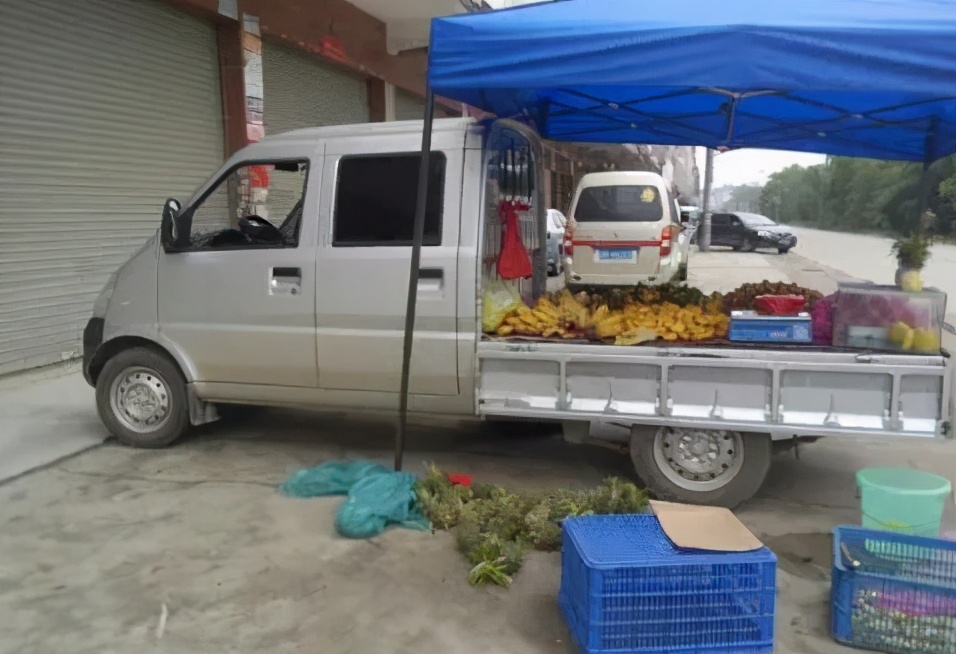 小货车车厢改装卖水果图片