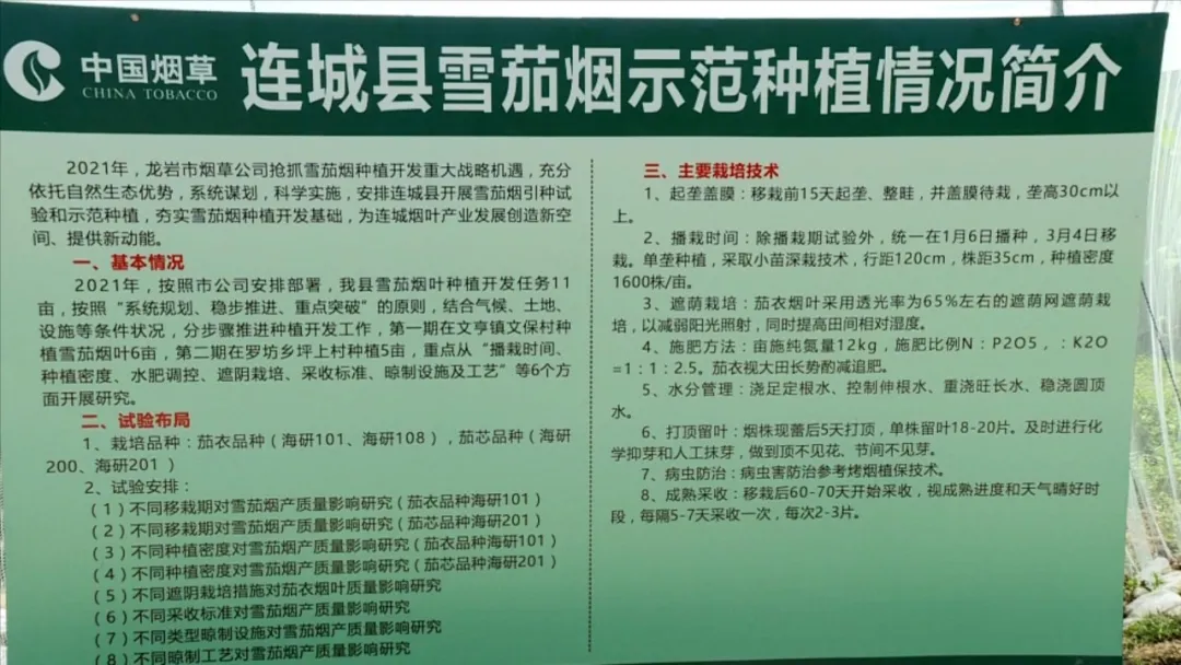 連城縣開展高效經濟作物的引種試驗和示范種植