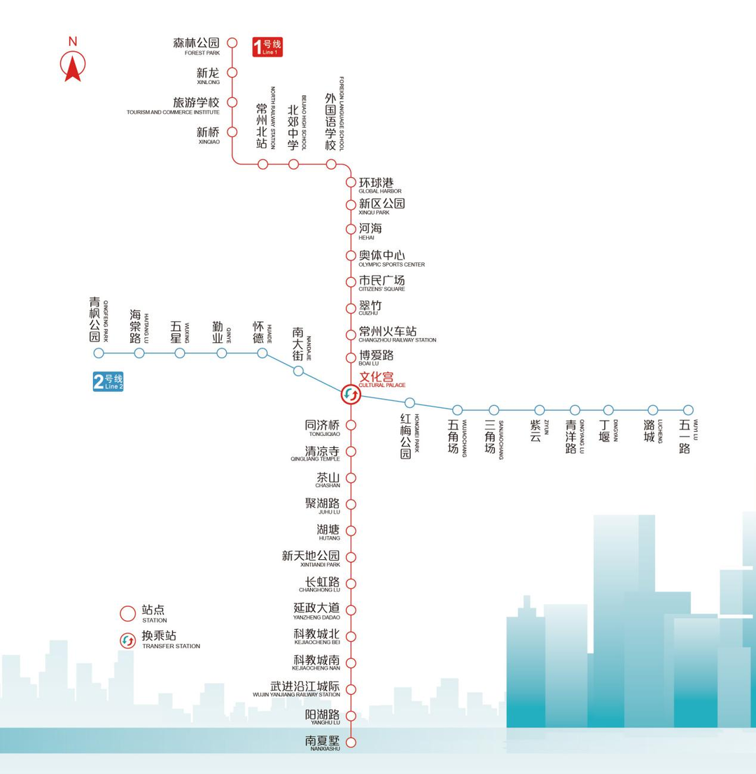 丨常州地铁线路(源自网络)随着常州地铁2号线开通,蓝精灵主题列车也