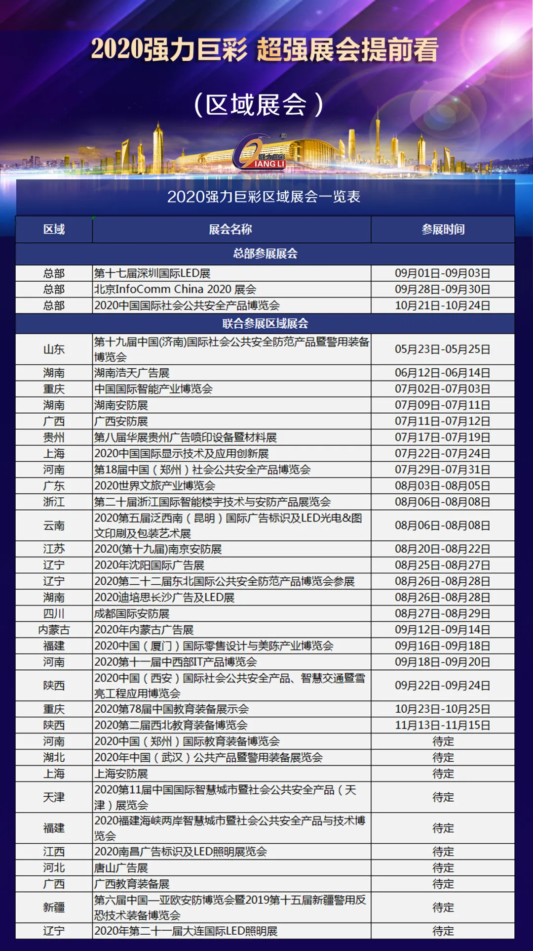 火力密集！强力巨彩各大展会接踵而来