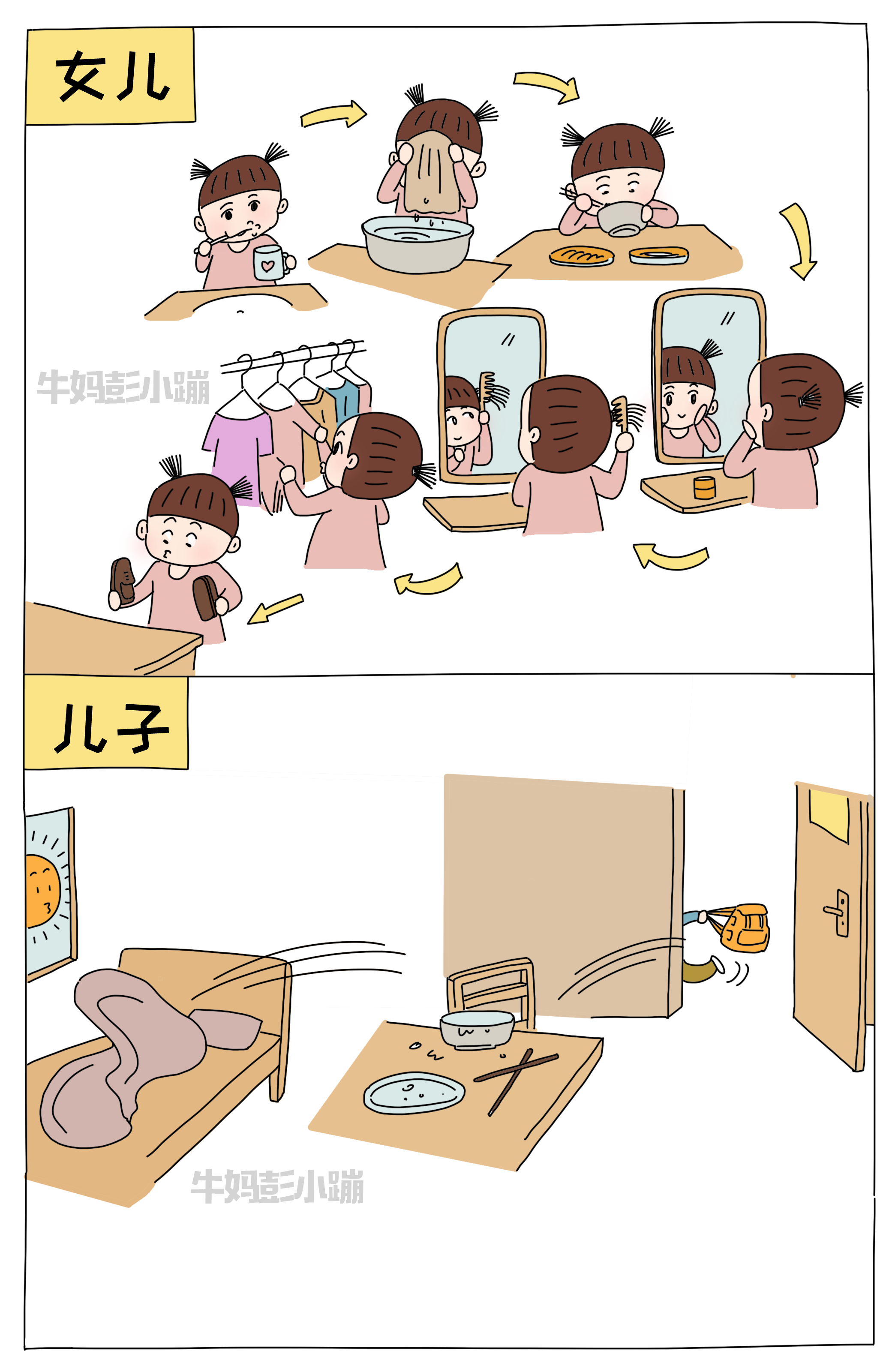 儿子和女儿的差别有多大？这20张图太真实了