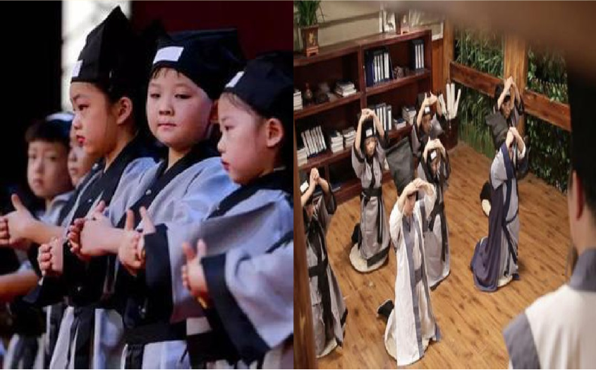 直击西安一小学重现古代入泮礼七步骤 现场曝光！