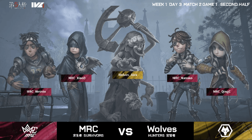 第五人格2021IVL夏季赛常规赛 Wolves vs MRC 第一局