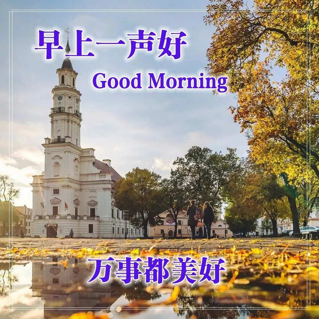 早上的问候图片带上精美的祝福语图片