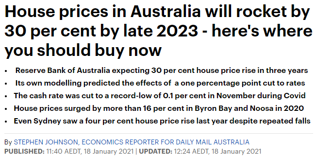 澳央行预测：澳房价3年内将暴涨至少30%！这些地区最有前景