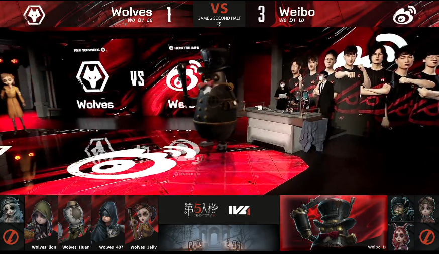 第五人格2021IVL夏季赛常规赛Weibo vs Wolves第二局