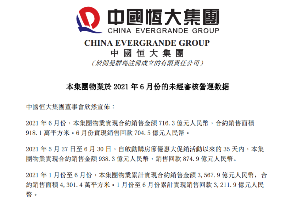 恒大晒成绩单：35天劲销938亿，回款875亿