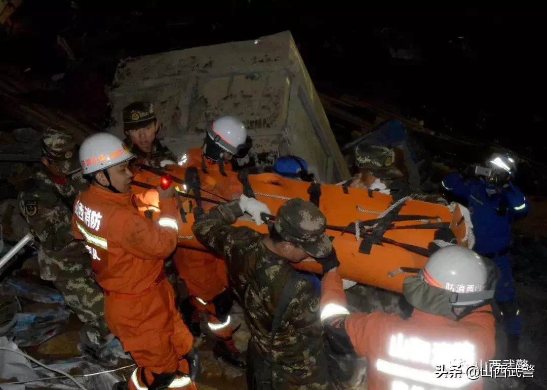 武警山西省总队参与乡宁3·15山体滑坡救援