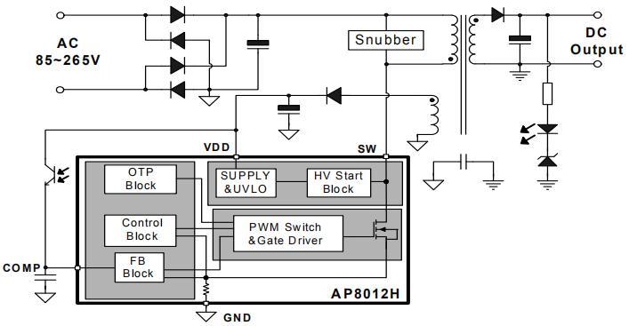 AP8012H可PIN to PIN ST Viper12A