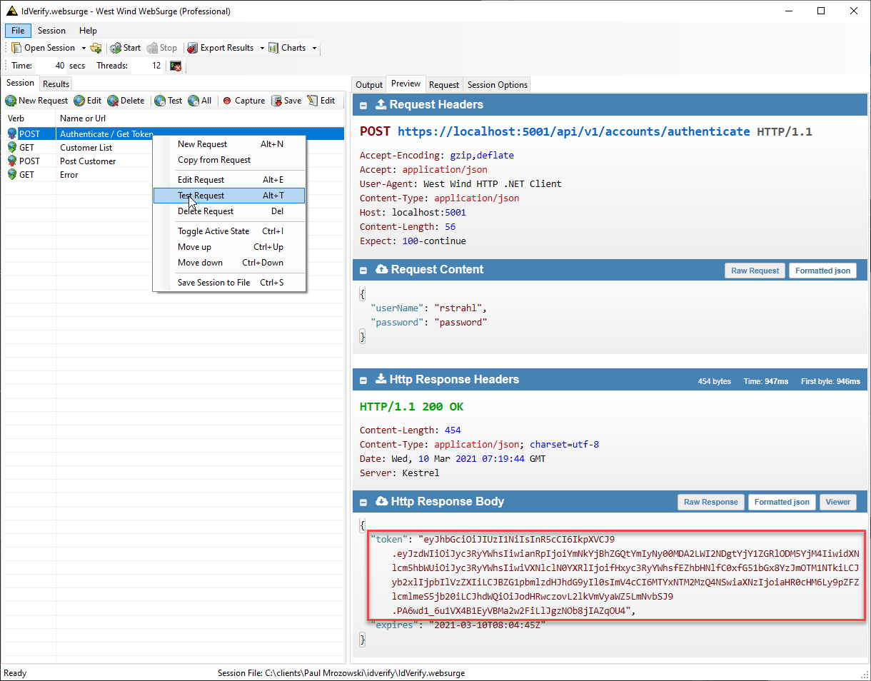 ASP.NET Core 基于角色的 JWT 令牌