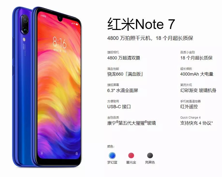 今年 红米手机子知名品牌—红米note（Redmi）全新精准定位（系列产品）科谱