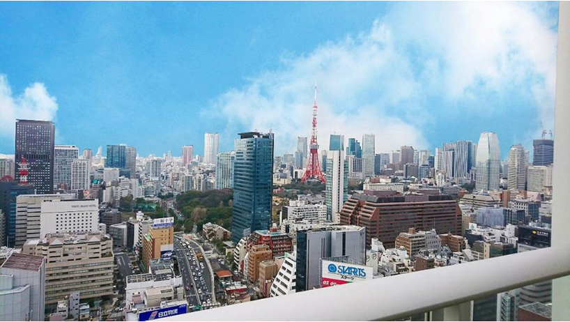 日本东京高层公寓可眺望东京湾，东京塔
