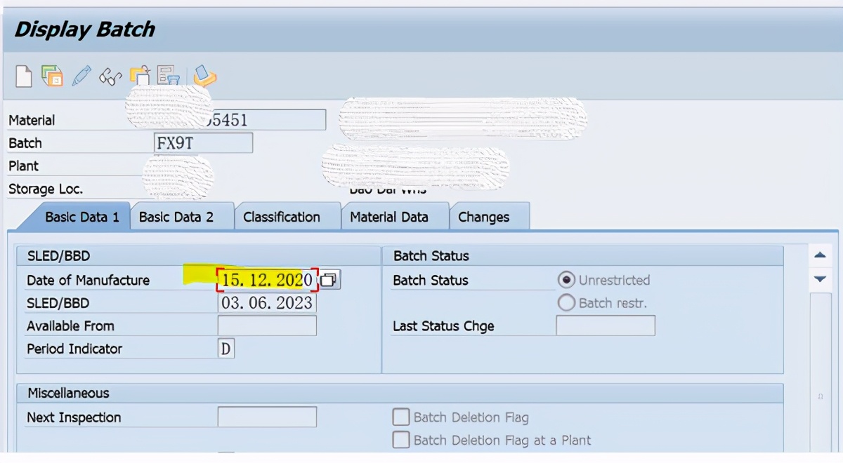 SAP PP成品批次的生产日期自动抓取半成品批次的生产日期