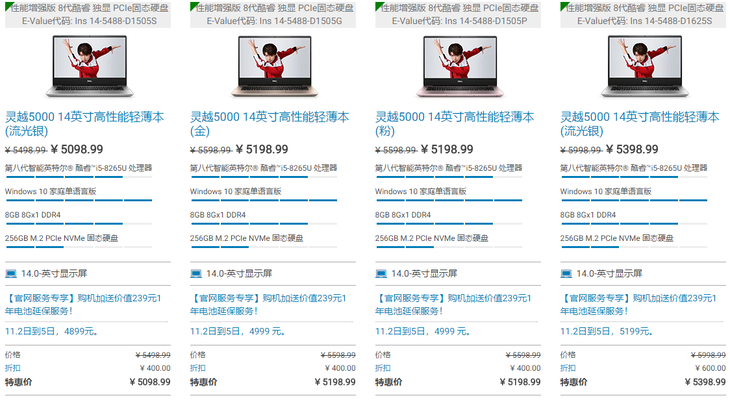 轻薄笔记本新标杆 戴尔灵越5488官网直降1100元