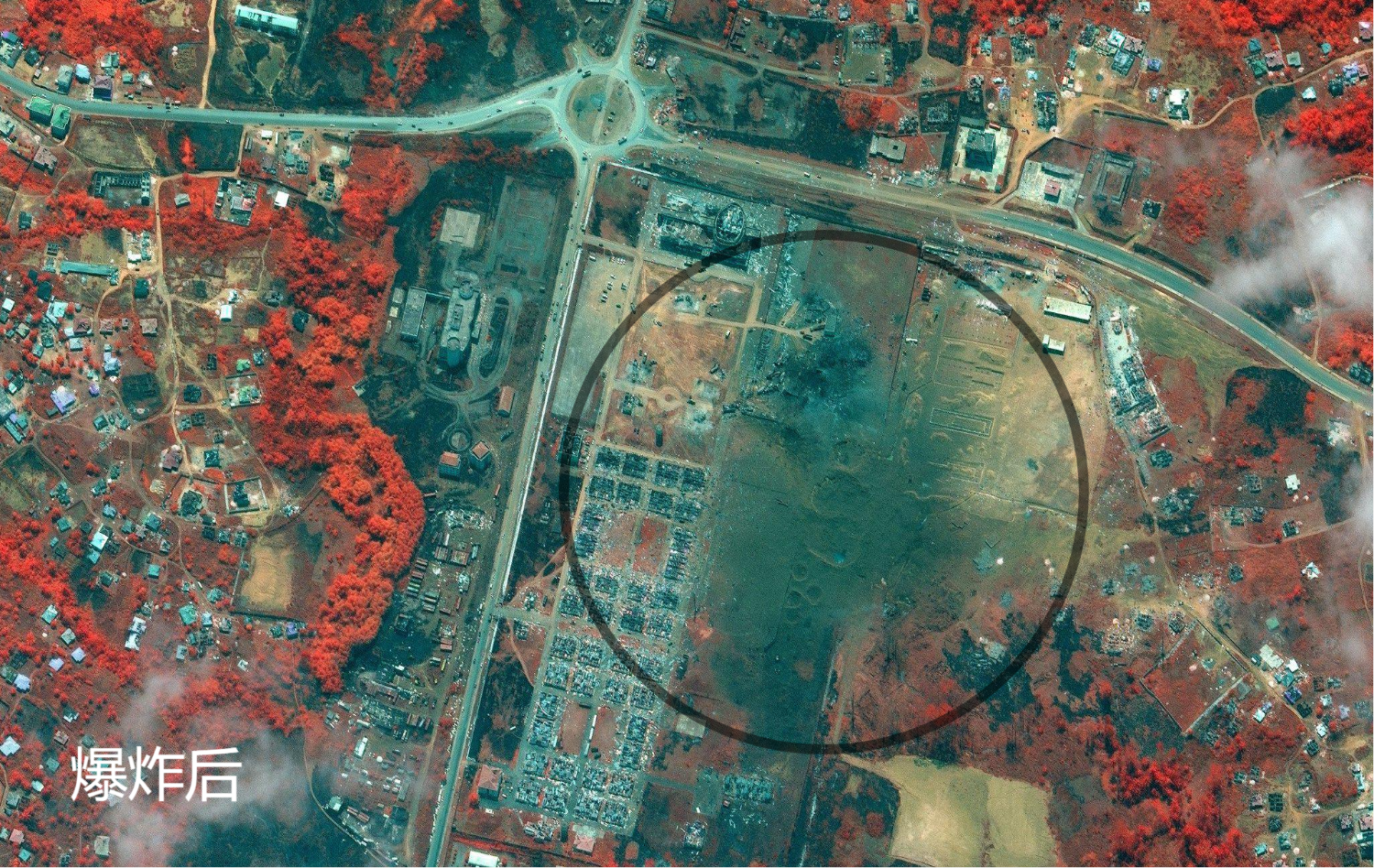 非洲大爆炸卫星图曝光！成片房屋被夷为平地，