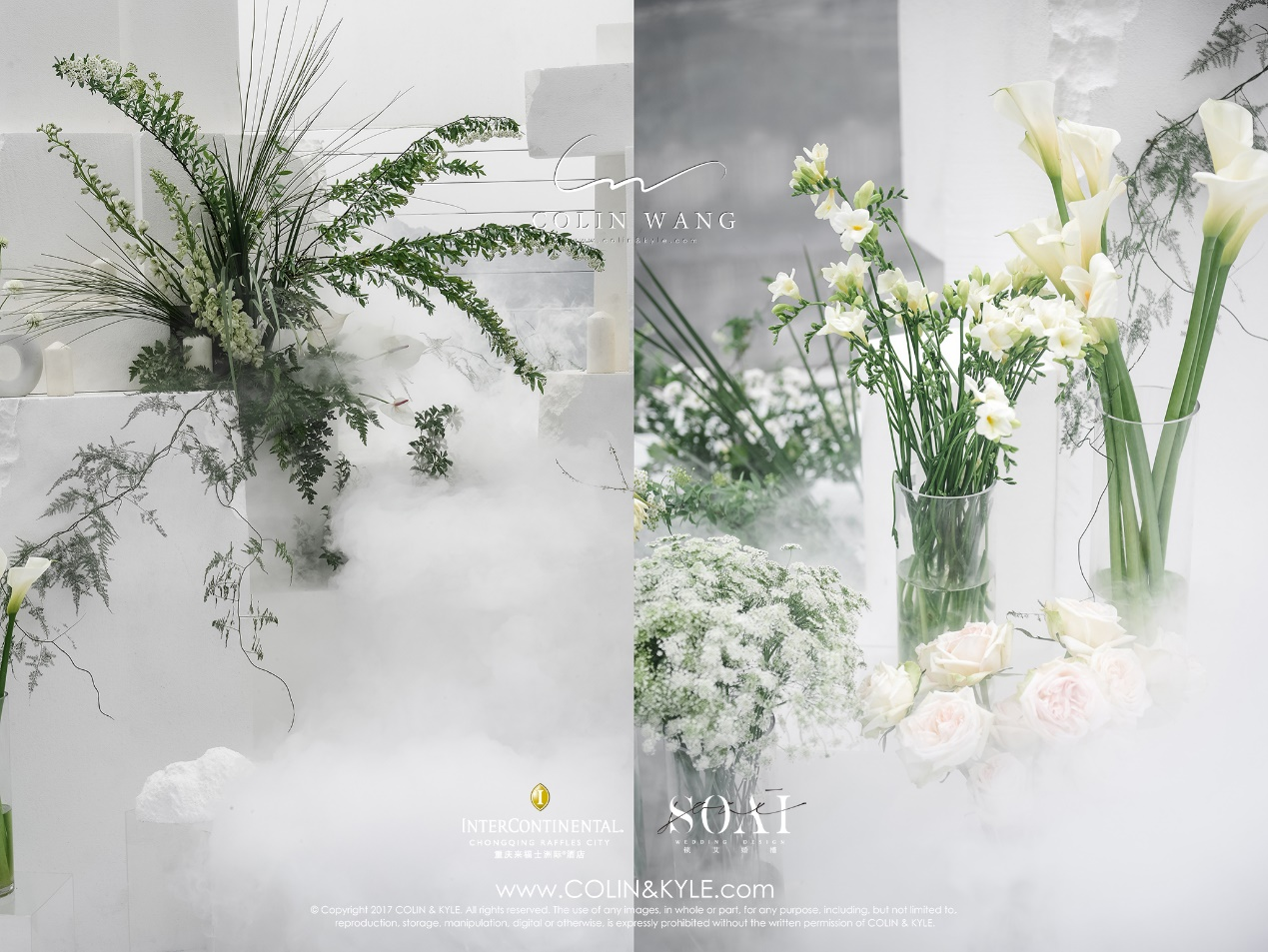 “大自然的调色盘”重庆来福士洲际酒店春季婚礼秀盛大举行