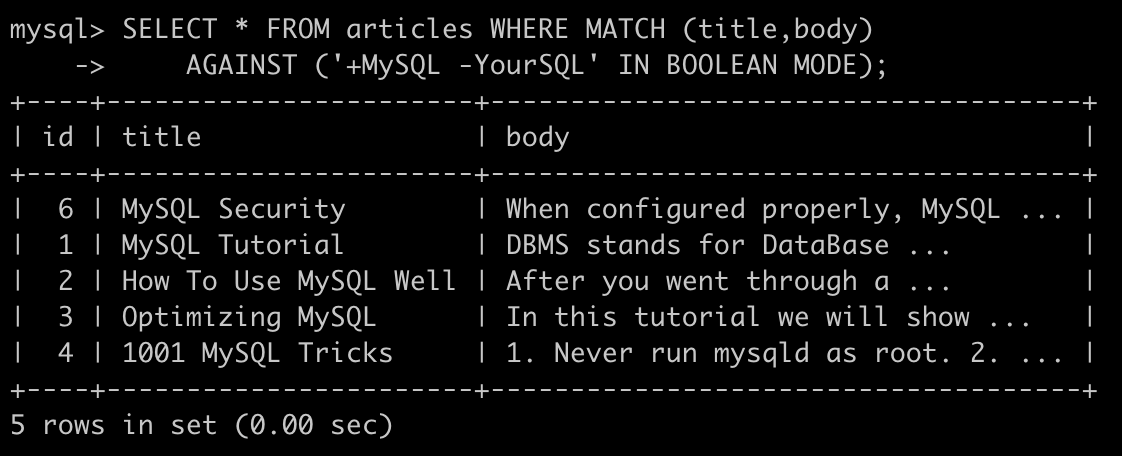 MySQL