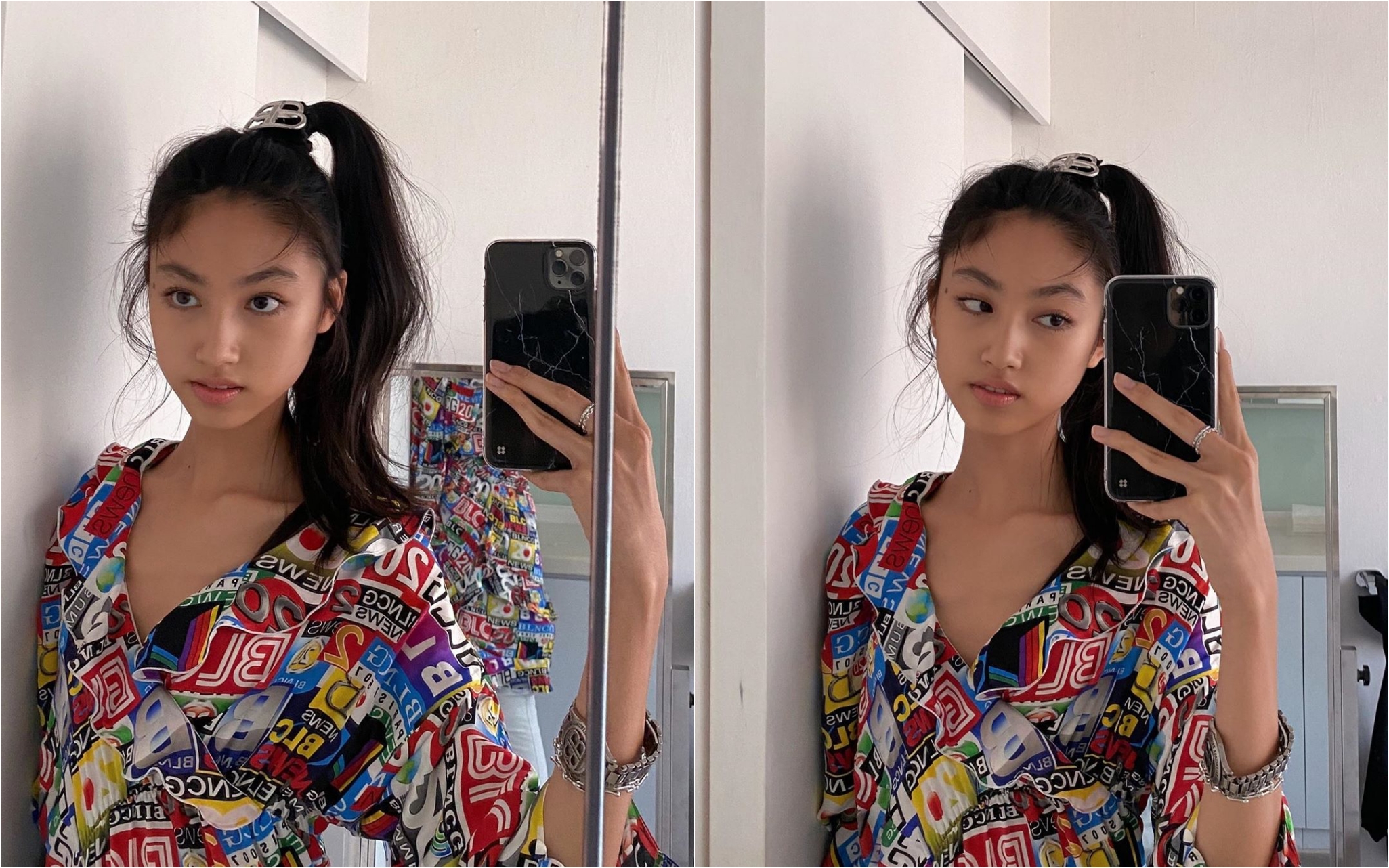 任达华女儿任晴佳晒童年与妈妈合照，被赞基因强大，从小美到大