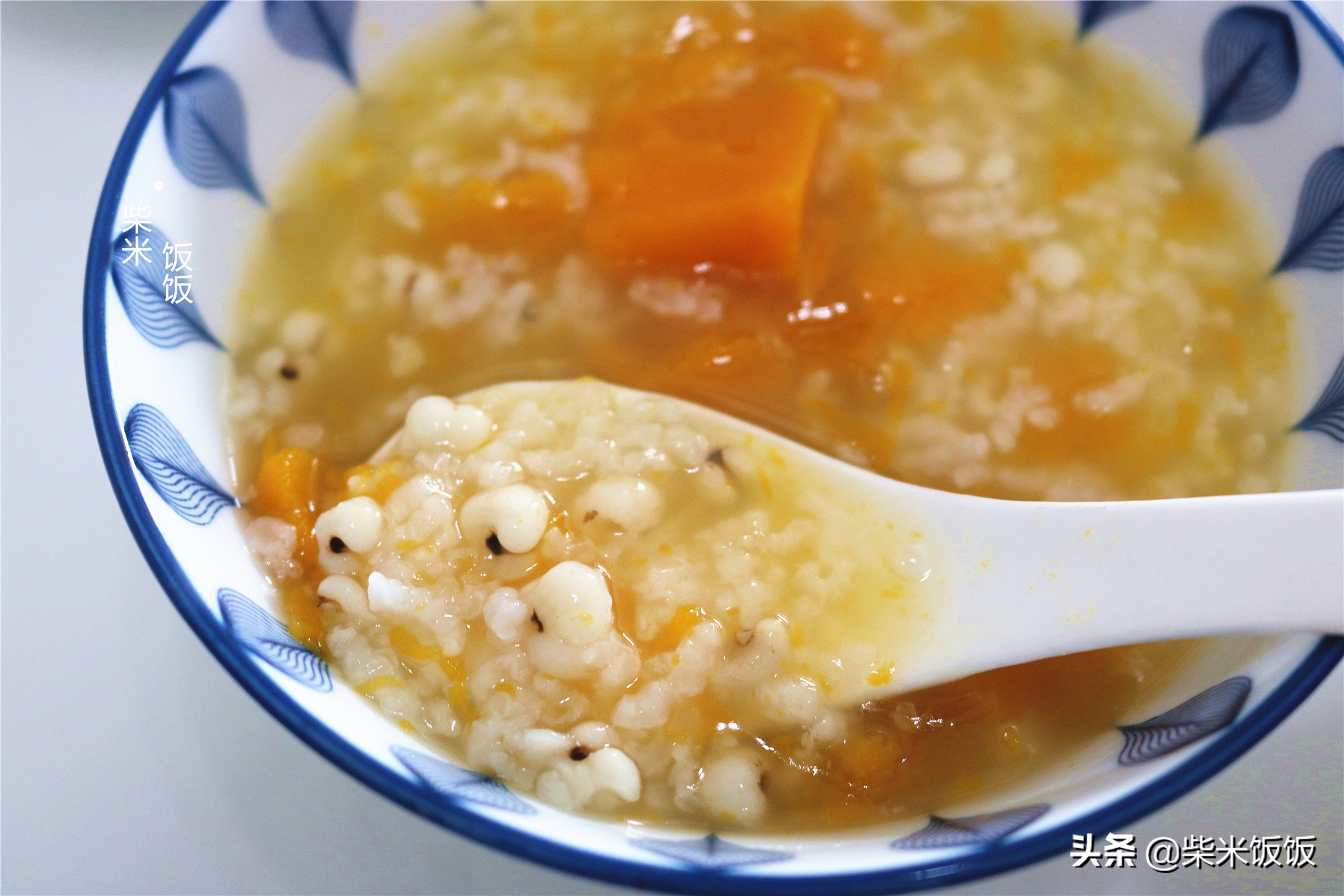 立秋前后多喝薏米粥，和南瓜一起煮，热量低，清甜滋润更好喝