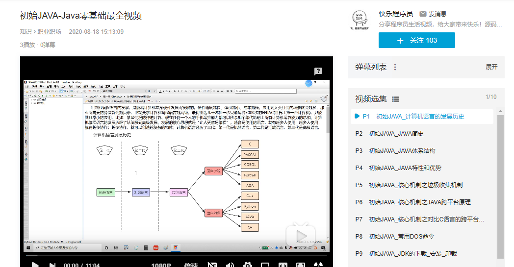 Java初学入门史上最细,Java零基础教学视频