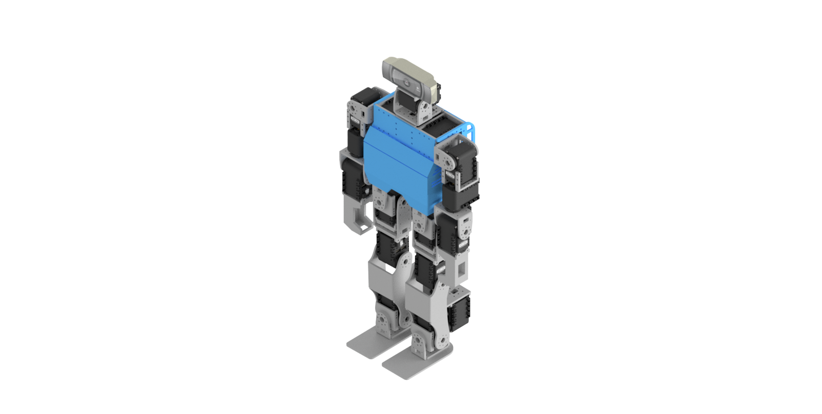 AX-18A钣金舵机仿人形机器人3D图纸 INVENTOR设计
