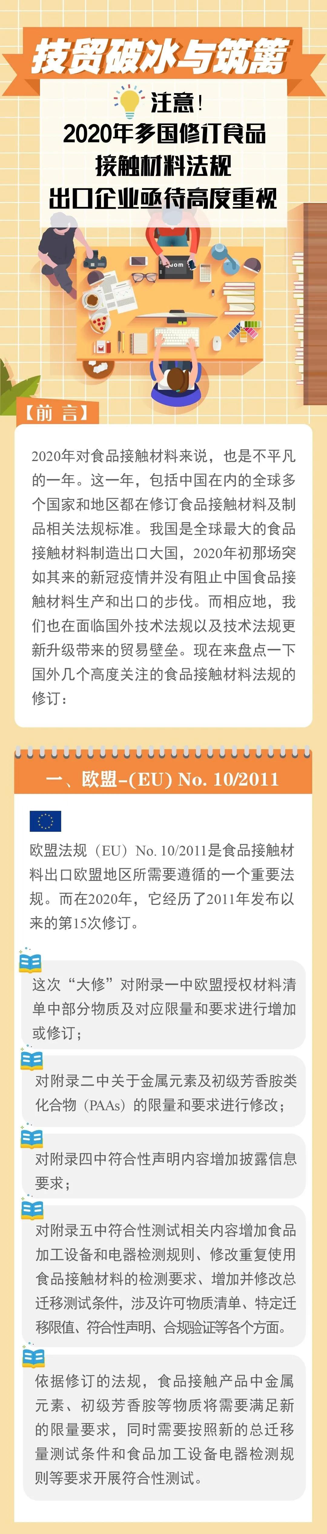 注意！2020年多国修订食品接触材料法规