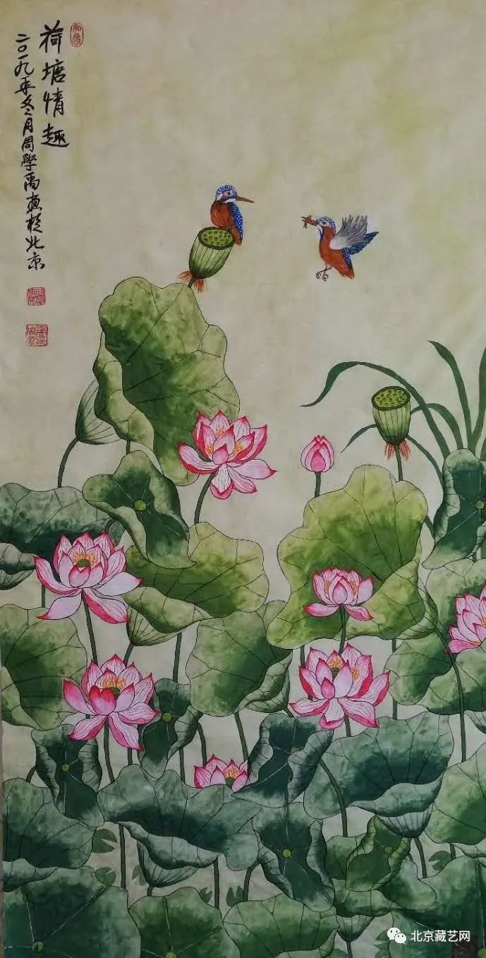 庆建党100周年国画作品图片