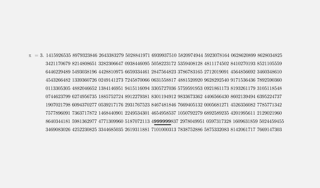 宇宙中的圓周率與圓周率中的宇宙，圓周率——“數字中永遠的神”