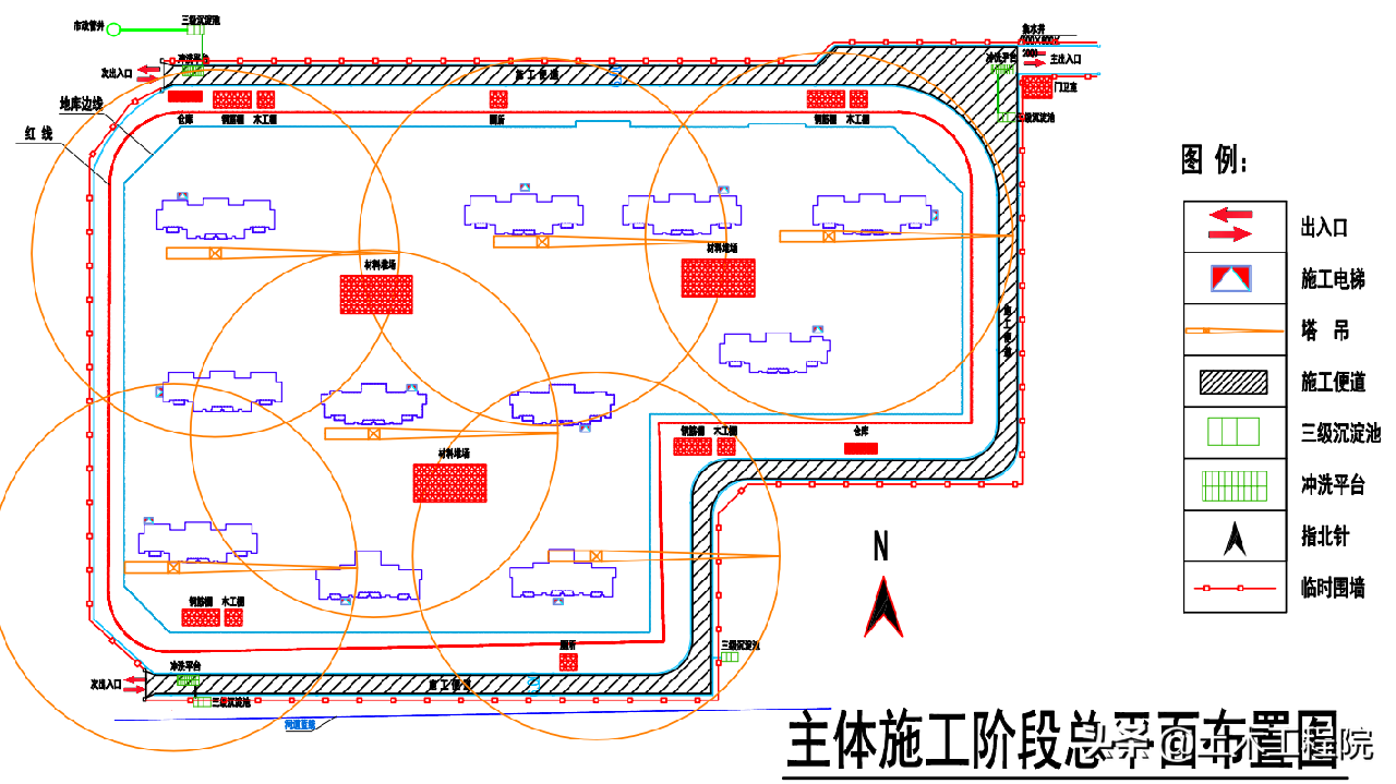 施工總平面佈置原則 現場部署思路方法策劃 土木工程院 Mdeditor