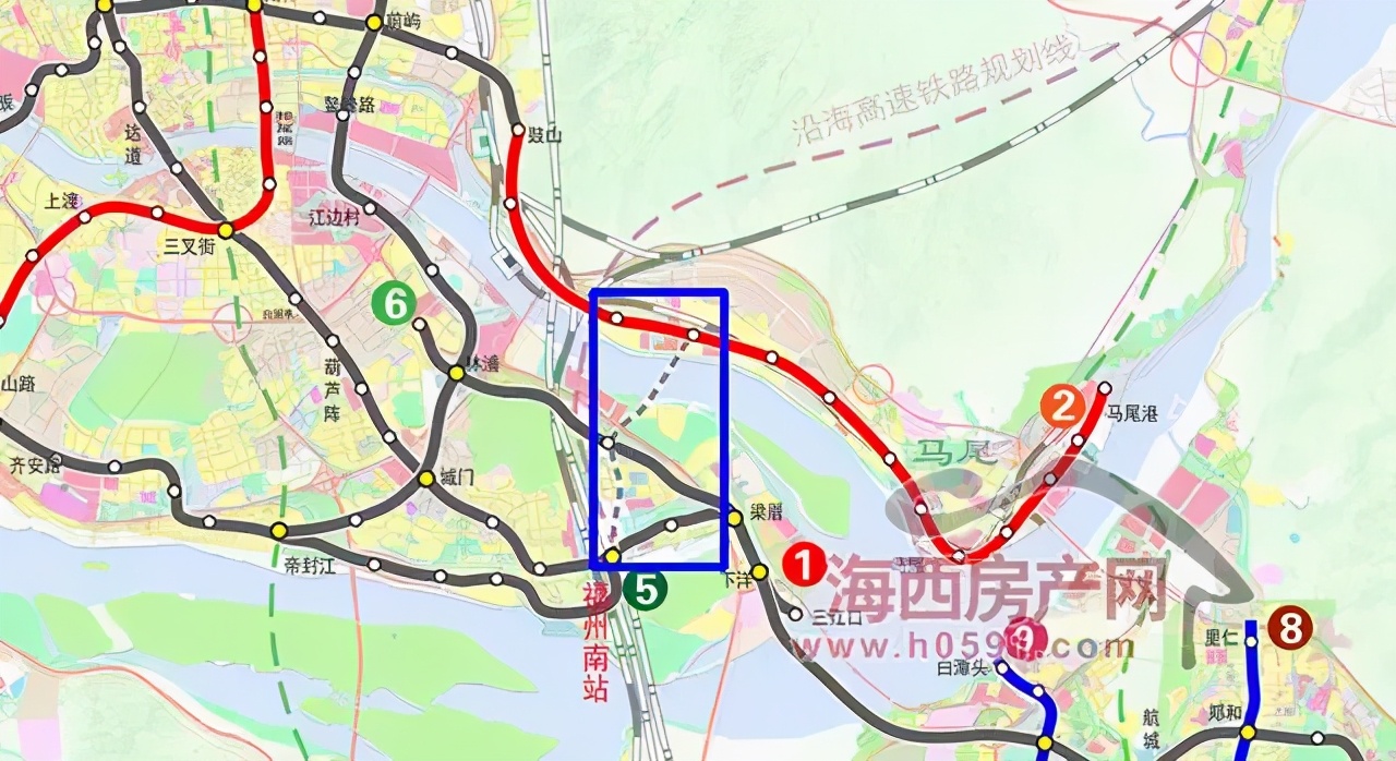 福州多条地铁线新动态 地铁5号线或将延伸至马尾