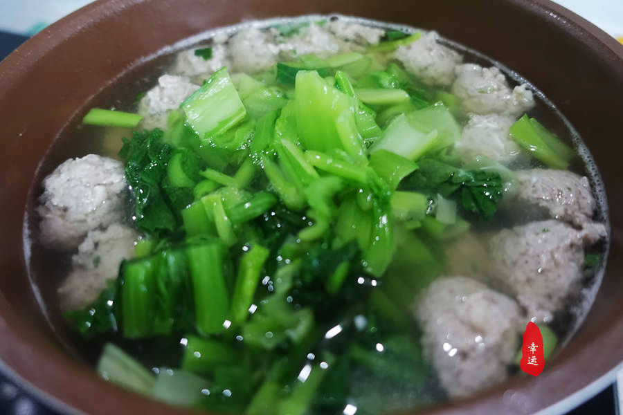 小白菜丸子湯,小白菜丸子湯的做法