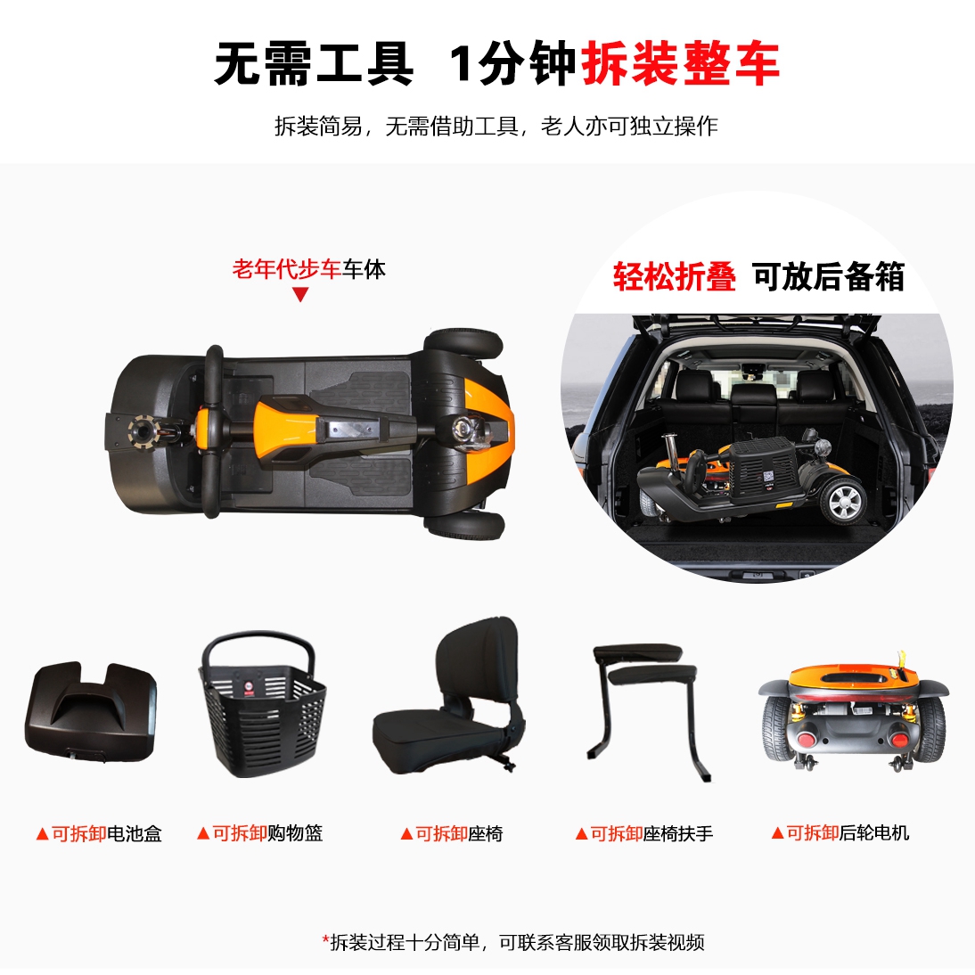 时尚与科技的完美结合,开天乐智能老年电动代步车