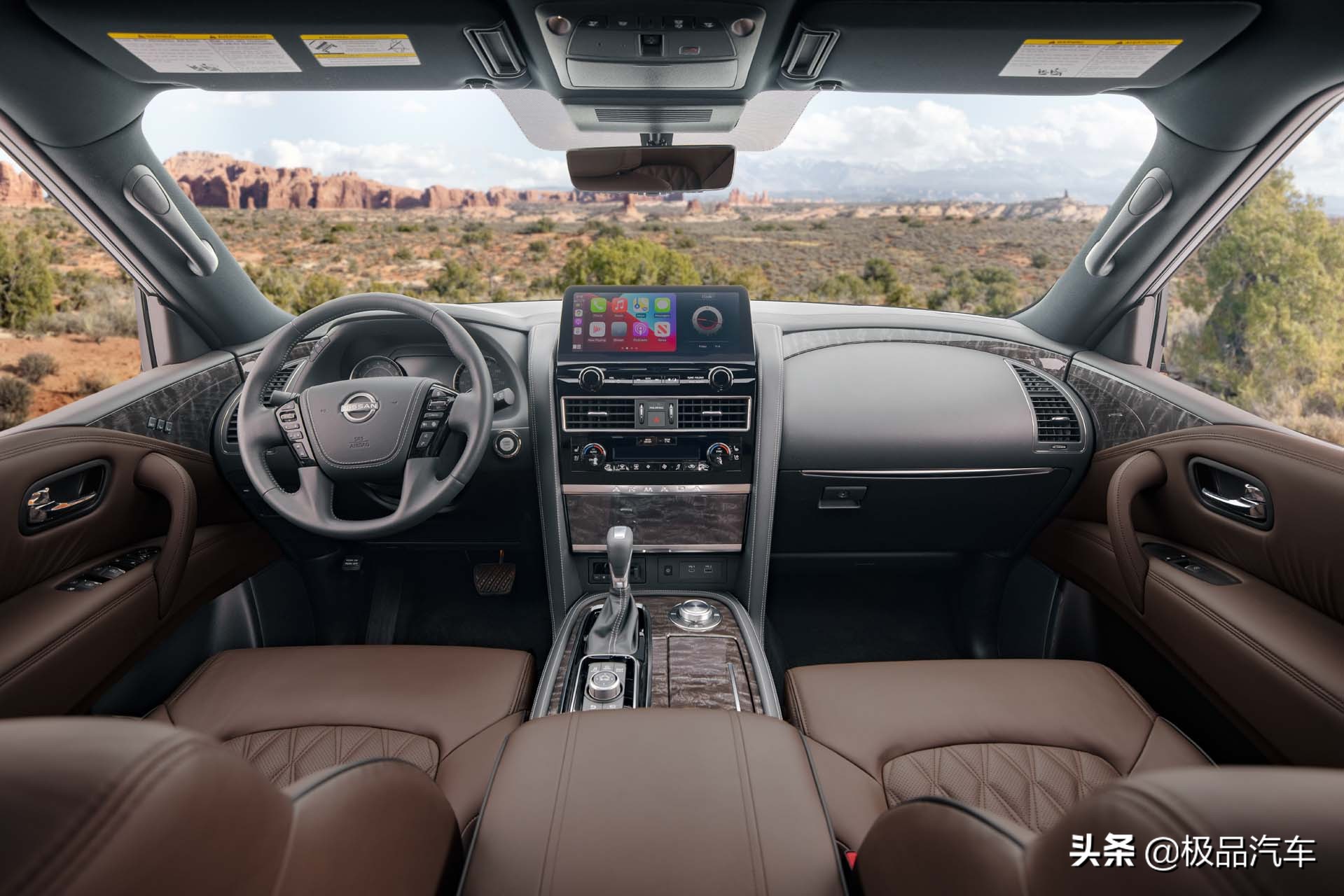 2021款日产途乐的内饰相较其它硬派越野车型更显精致豪华,内部为2 2 3