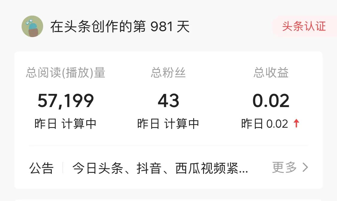 头条能赚钱！我在头条的第一笔创作收入！猜猜有多少