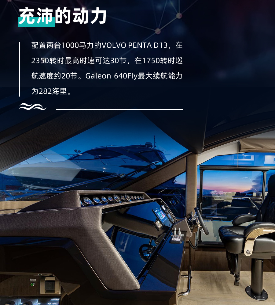「Galeon 640 Fly」百变社交空间，随心定制专属海上派对