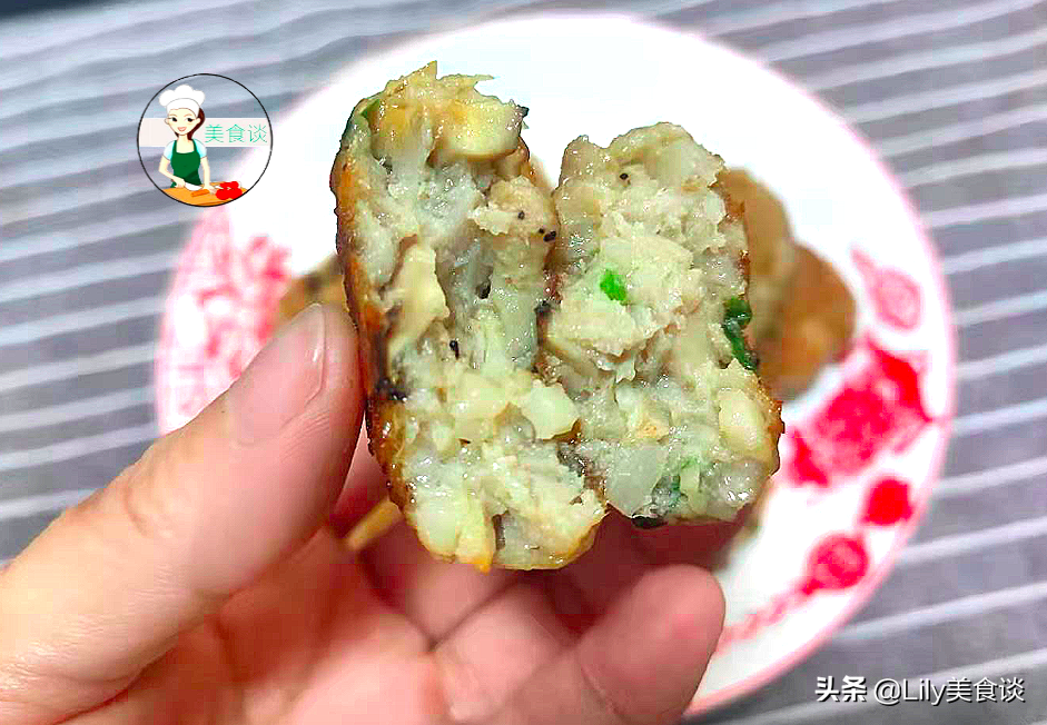 图片[2]-冬菇莲藕饼做法步骤图 儿子爱吃-起舞食谱网