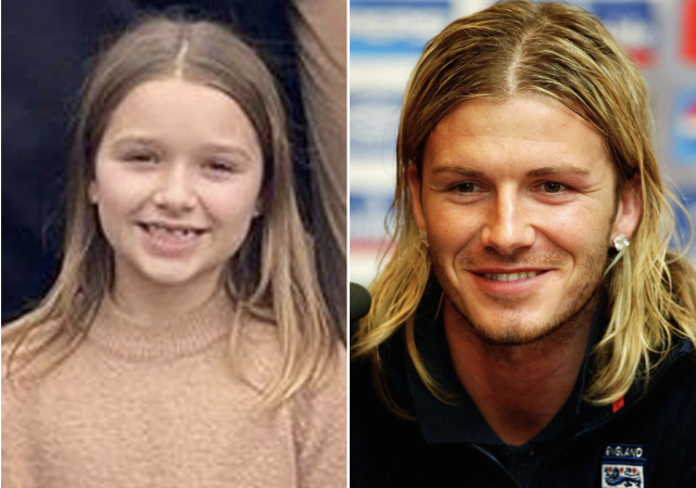 小貝一家同框亮相，四個孩子模仿父親經典髮型，顏值卻都差了不少