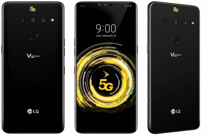 LG 宣布公布2款 5G 手机上，LG V50 ThinQ 及其5G 双屏幕版