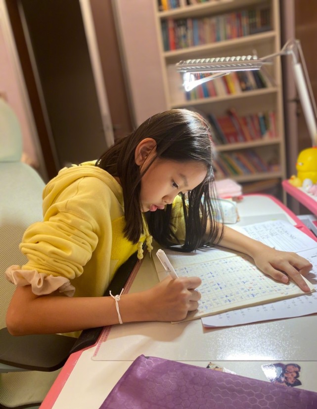 钟丽缇晒小女儿丰富多彩的假期生活，认真学习的考拉又美又淑女