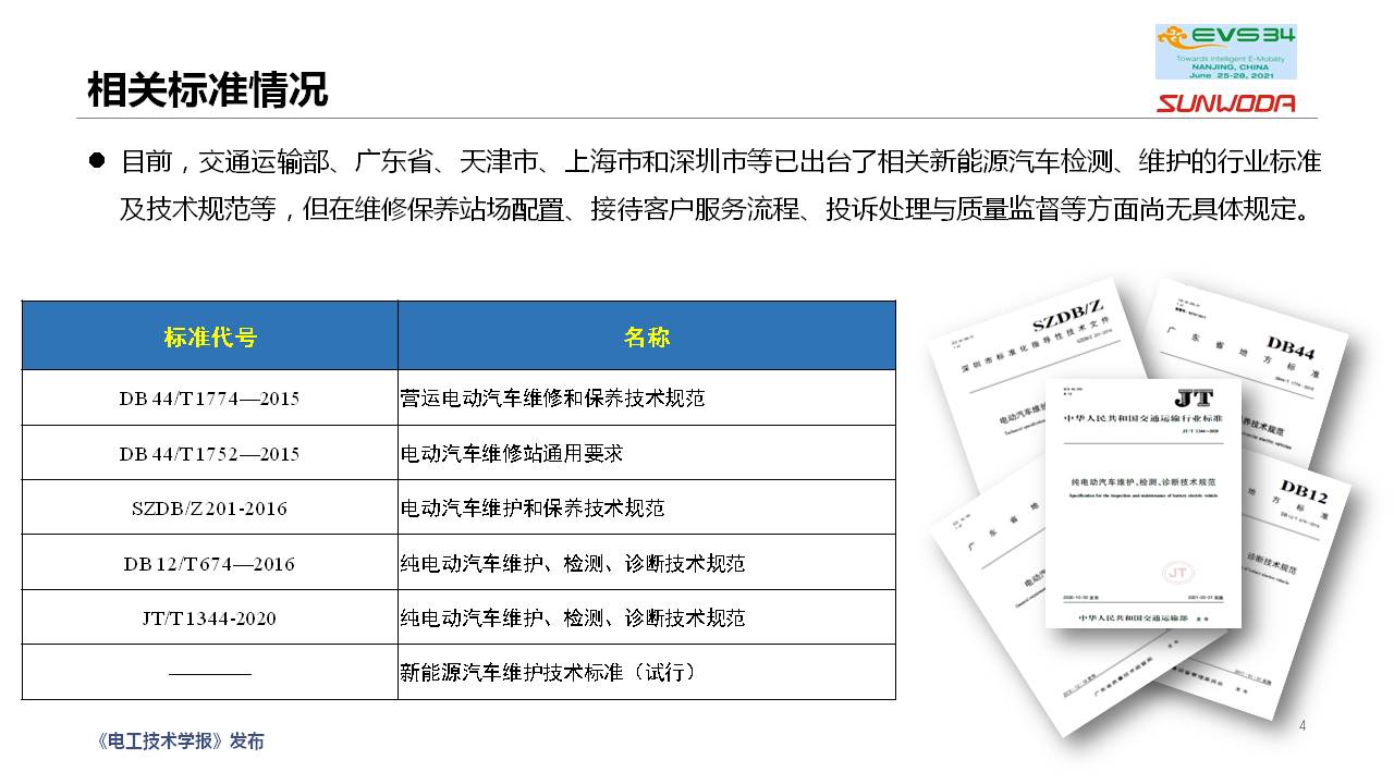 新能源汽车维修保养通用技术规范团体标准编制情况