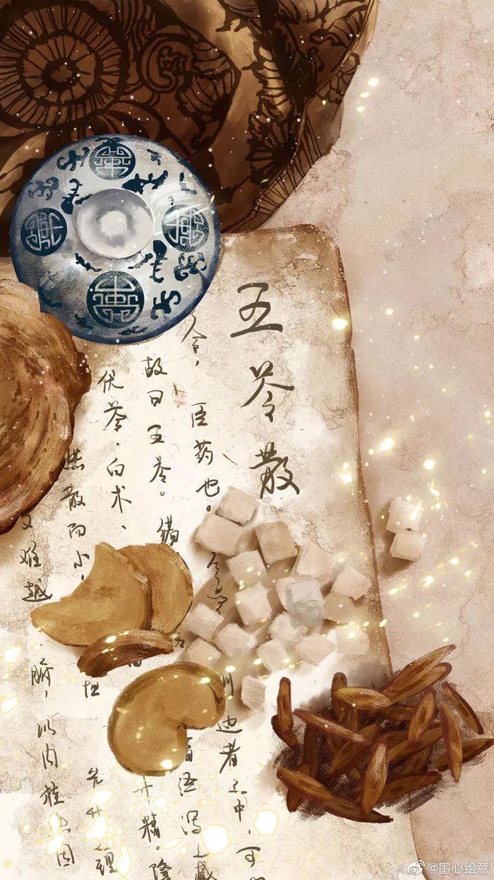 古风美物插画 | 裁为合欢扇，团团似明月